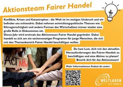 Aktionsteam fairer Handel: Be Fair – act now!