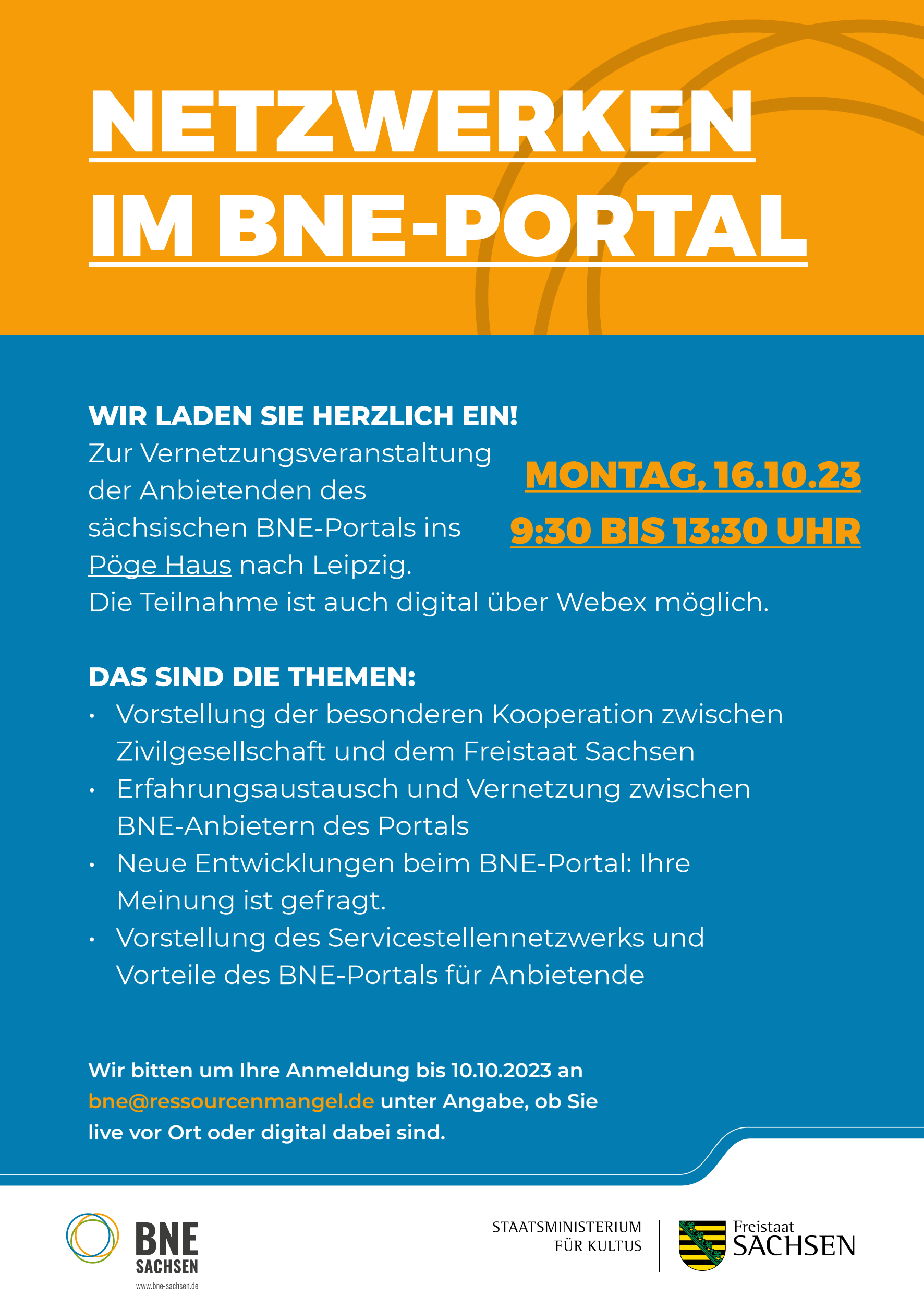Vernetzungstreffen des sächsischen BNE-Portals am 16.10.